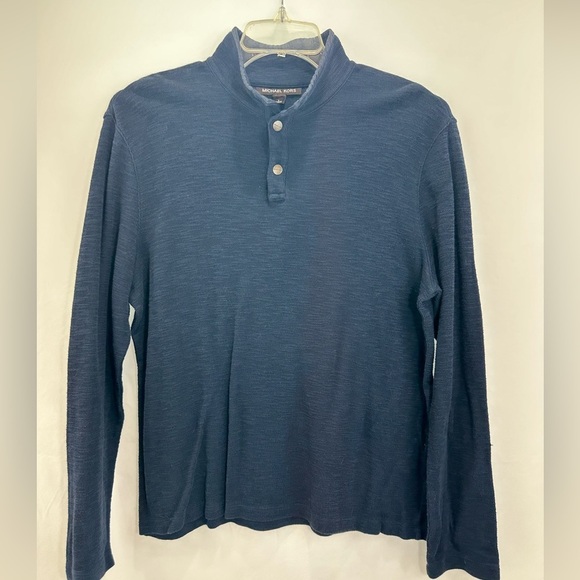 Michael Kors Blue Waffle Knit Pullover Size Large - Picture 1 of 6